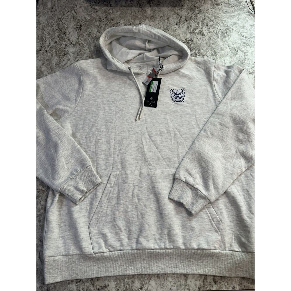 NWT Men’s Antigua Butler Bulldogs Action Pullover Hoodie 2XL Light Grey XXL